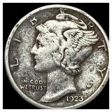 1923-S Silver Mercury Dime NEARLY  UNCIRCULATED
