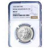 1925 Stone Mountain Half Dollar NGC MS67 FS-101