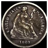 1863 Seated Liberty Half Dime