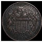1865 Bronze Two-Cent Piece ABOUT UNCIRCULATED
