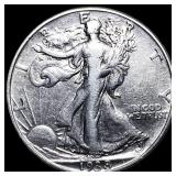 1938-D Silver Half Dollar Walking Liberty CLOSELY