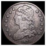 1836 Capped Bust Silver Quarter ABOUT UNCIRCULATED