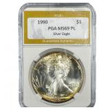 1990 Silver Eagle PGA MS69 PL