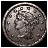 1853 Braided Hair Large Cent CLOSELY UNCIRCULATED