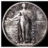 1927-S Silver Standing Liberty Quarter NEARLY UNCI