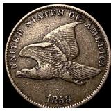 1858 Copper-Nickel Flying Eagle Cent CLOSELY UNCIR
