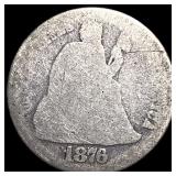 1876-CC Silver Seated Liberty Dime SUPERB GEM BU