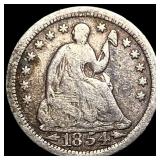 1854 Silver Half Dime ABOUT UNCIRCULATED