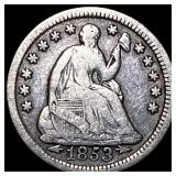 1853 Arrows Seated Liberty Half Dime NEARLY UNCIRC