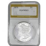 1879 Morgan Silver Dollar PGA MS63