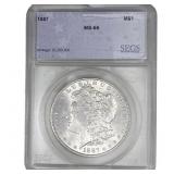1887 Morgan Silver Dollar SEGS MS66
