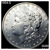 1904-S Morgan Silver Dollar CLOSELY UNCIRCULATED