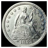 1853-O Silver Seated Liberty Half Dime  UNCIRCULA