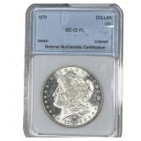 1879 Morgan Silver Dollar NNC MS65 PL