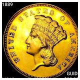 1889 $3 Gold Piece CHOICE BU