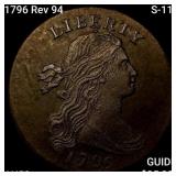 1796 Rev 94 S-110 Draped Bust Large Cent CLOSELY U