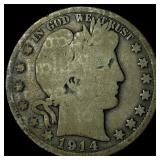 1914 Silver Barber Half Dollar NICELY  CIRCULATED