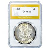 1882 Morgan Silver Dollar PGA MS65