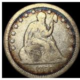 1857 Seated Liberty Quarter LIGHTLY  CIRCULATED