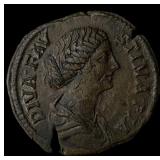 Roman Empire 176-180 AD Diva Faustina II AE  Sest
