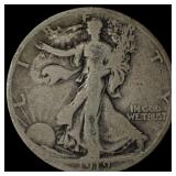 1919-S Silver Walking Liberty Half Dollar  LIGHTL