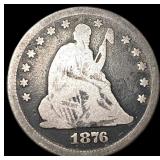 1876 Silver Seated Liberty Quarter NICELY  CIRCUL
