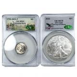 [2] 2023 U.S. Silver Dollar and Dime Lot CAC