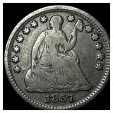 1857 Seated Liberty Half Dime LIGHTLY  CIRCULATED