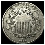 1866 Shield Nickel LIGHTLY CIRCULATED