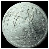 1860 Silver Seated Liberty Dollar HIGH GRADE