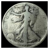 1921-D Silver Walking Liberty Half Dollar  LIGHTL