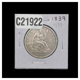 1839 Seated Liberty Half Dollar