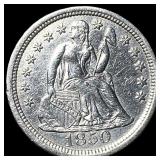 1850 Silver Seated Liberty Dime UNCIRCULATED
