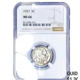 1927 Buffalo Nickel NGC MS66