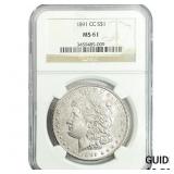 1891-CC Morgan Silver Dollar NGC MS61