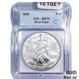 1999 Silver Eagle ICG MS70