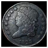 1825 Classic Head Half Cent NEARLY  UNCIRCULATED