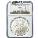 2008-W Silver Eagle NGC MS70