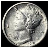 1918-S Silver Mercury Dime UNCIRCULATED