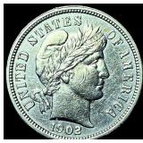 1902-O Silver Barber Dime CLOSELY UNCIRCULATED
