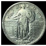 1917 Type 1 Standing Liberty Quarter NEARLY UNCIRC