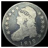 1812 Capped Bust Half Dollar LIGHTLY CIRCULATED