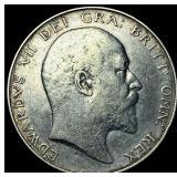 1902 Silver Half Crown CLOSELY UNCIRCULATED