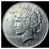 1928-S Silver Peace Dollar CLOSELY UNCIRCULATED