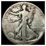 1920-D Silver Walking Liberty Half Dollar NEARLY U