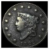 1822 Coronet Head Large Cent NEARLY UNCIRCULATED