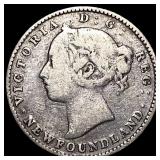 1888 Newfoundland Silver 10 Cents ABOUT UNCIRCULAT