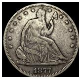 1877 Seated Liberty Half Dollar ABOUT UNCIRCULATED