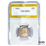 1932 Washington Silver Quarter PGA MS66