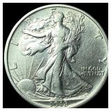1918 Silver Walking Liberty Half Dollar  NEARLY U
